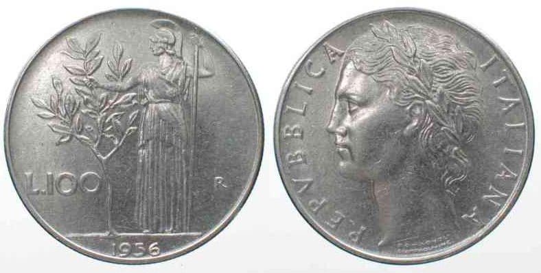 100 lire 1956