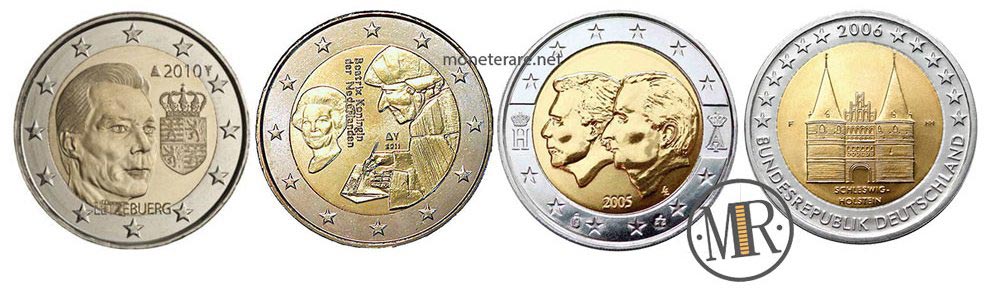 alcuni 2 euro commemorativi rari