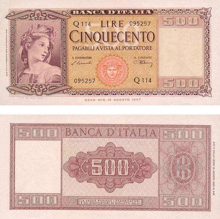 500 Lire Di Carta Tutto Sulla Banconota Italiana Da 500 Lire