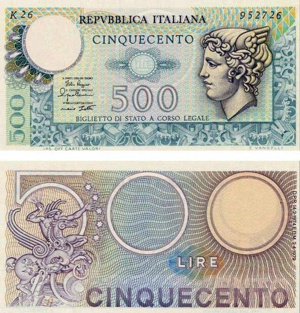 500 Lire Mercurio 1974