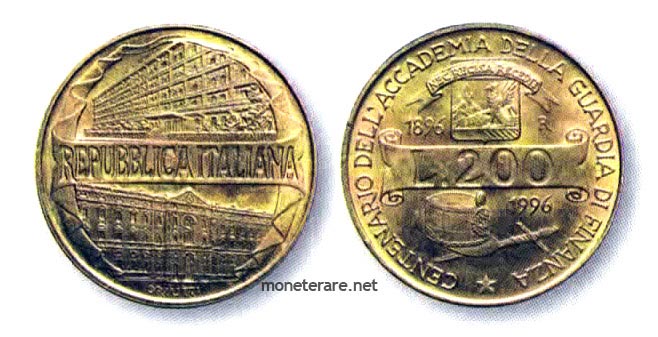 200 lire rare 1996