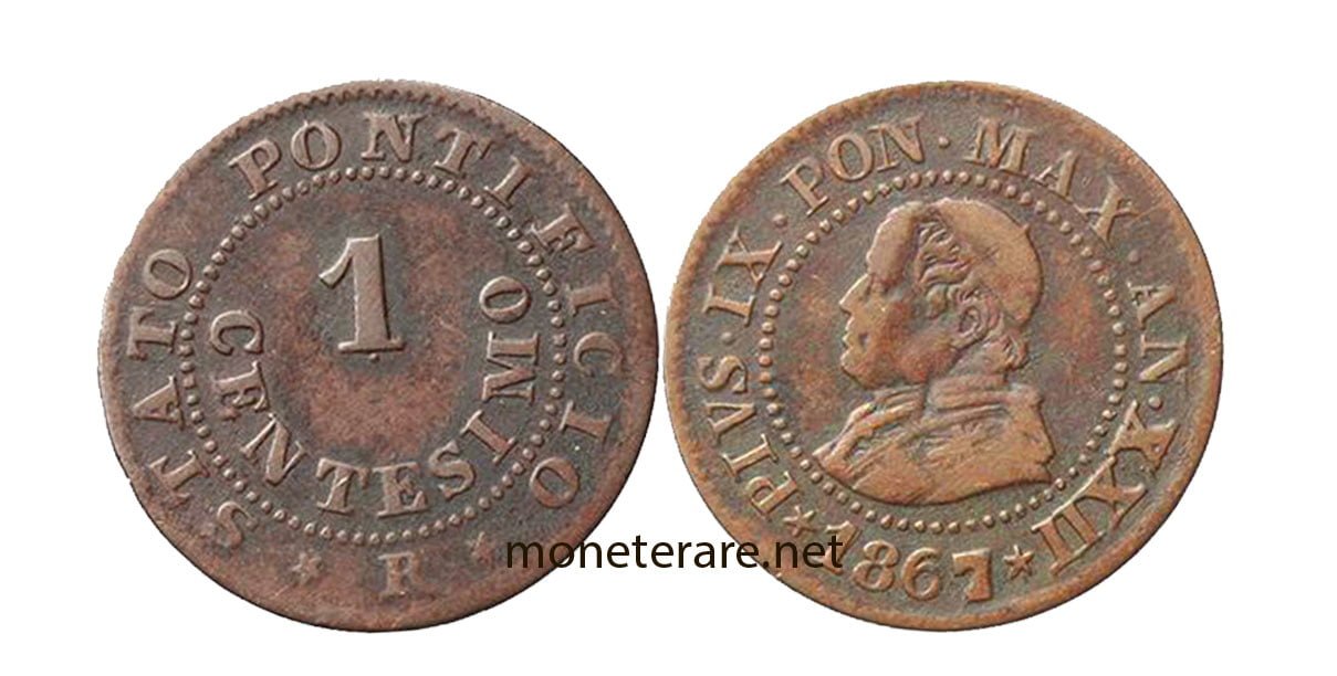 1 Centesimo Pio IX Rare