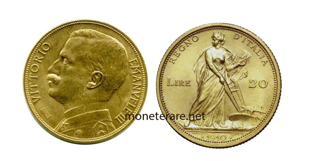 Marengo Vittorio Emanuele III Aratrice - 20 lire Oro