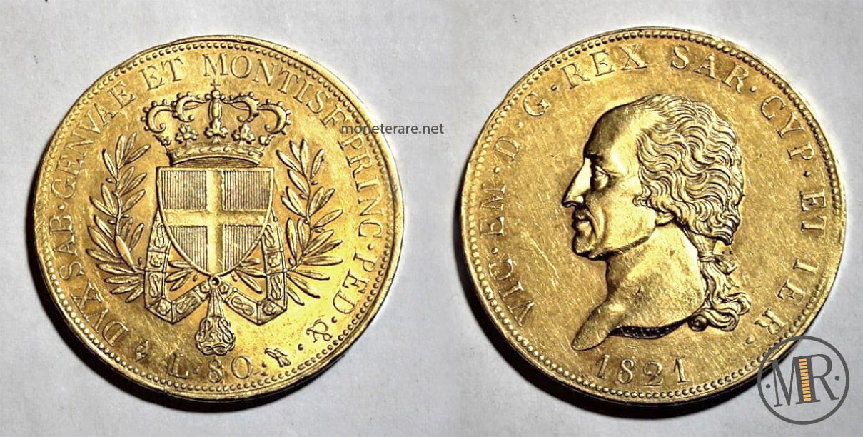 80 Lire Vittorio Emanuele I 