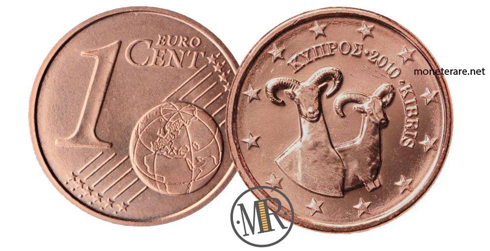 1 Centesimo Cipro con mufloni -euro cipro - monete cipro