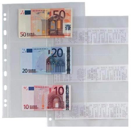 30 Pockets Ebrima 10 Fogli di Pagine di Raccolta di Monete per Collezionisti Inserti per Raccoglitori di Monete con Buste Standard A 9 Fori per Album di Monete Pagine di Tasca per Monete