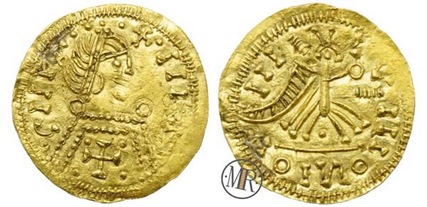 monete d'oro tremisse di Leoviglido