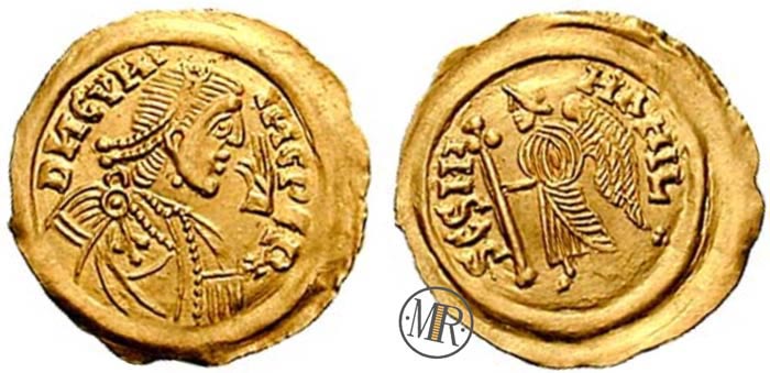 monete d'oro tremissi-longobardo-cuniperto