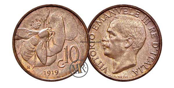 10 Centesimi Ape 1919 - 10 centesimi rari