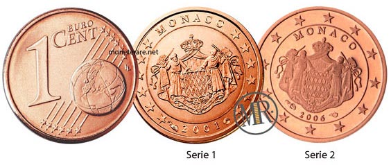 1 cent Monaco Euro Coins