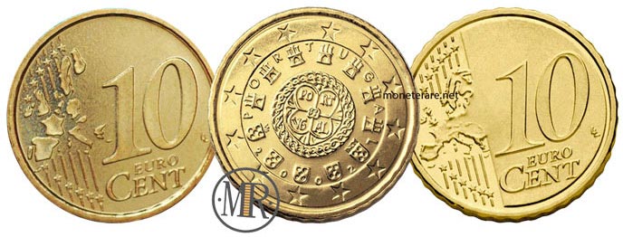 10 cent Portugal Euro Coins