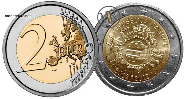 2 Euro 2012 anniversario dell'Euro