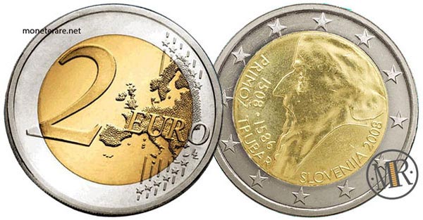 2 Euro Commemorativi Slovenia 2008 Primoz Trubar