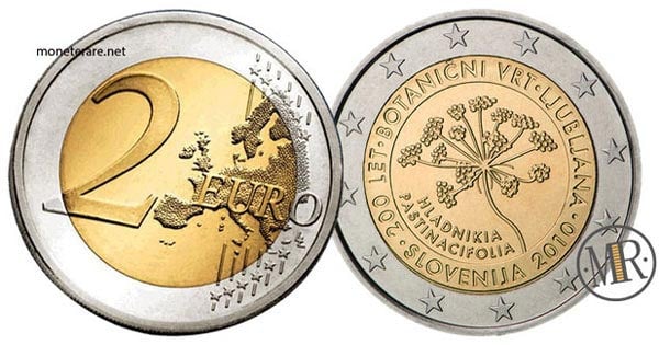 2 Euro Commemorativi Slovenia 2010 Orto Botanico Lubiana