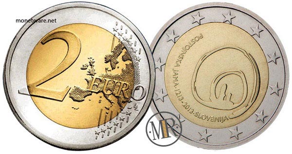2 Euro Commemorativi Slovenia 2013 Grotte di Postumia