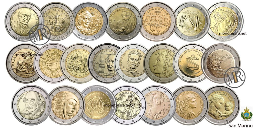 2 Euro Commemorativi San Marino Eurocollezione