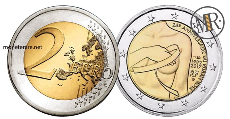 2 Euro Commemorativi Francesi 2017 - Nastro Rosa