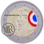 2 Euro Commemorativi Francia 2015 Festa Federazione Fondo Specchio Colorati