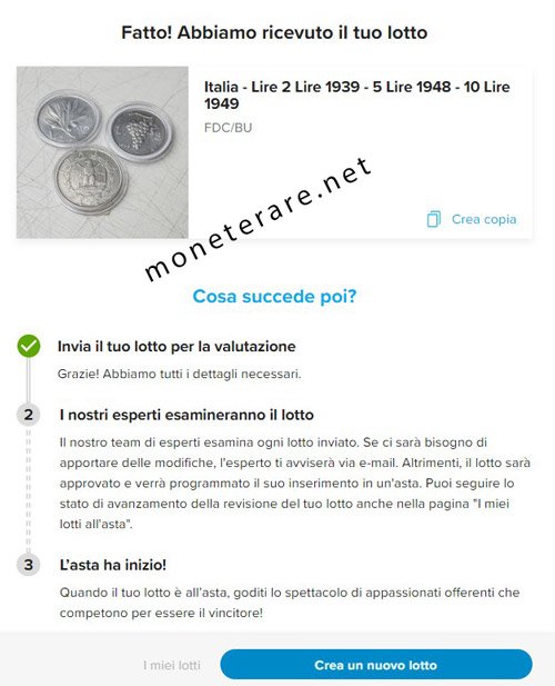 come vendere monete online all'asta