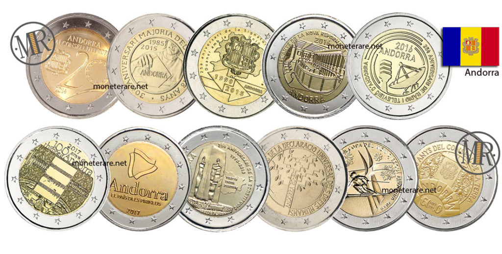 2 euro commemorative coins Andorra Value of 2 Euro Andorra Coins
