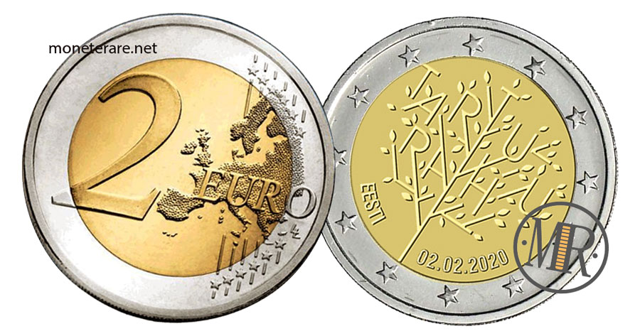 2 Euro Estonia 2020 Trattato di Taru