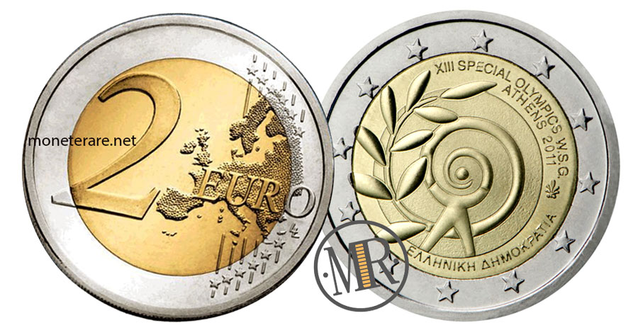2 Euro Commemorativi Grecia 2011 XIII Special Olympics