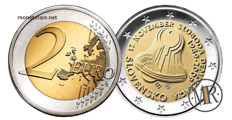 2 Euro Commemorativi Slovacchia 2009 Libertà e Democrazia