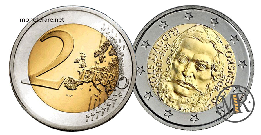 Slovakia 2 Euro Coins 2015 - 200° Anniversario della nascita Ľudovít Štúr 