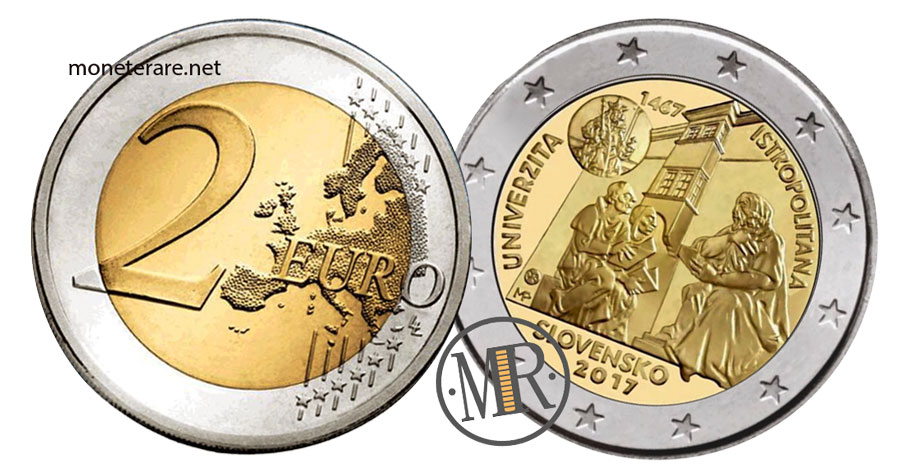 Slovakia 2 Euro Coins 2017 - 550° Ann. UNIVERZITA 1467 ISTROPOLITANA 