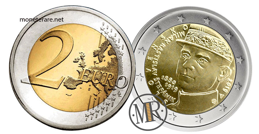 Slovakia 2 Euro Coins 2019 - 100° Ann. Milan Rastislav Štefánik