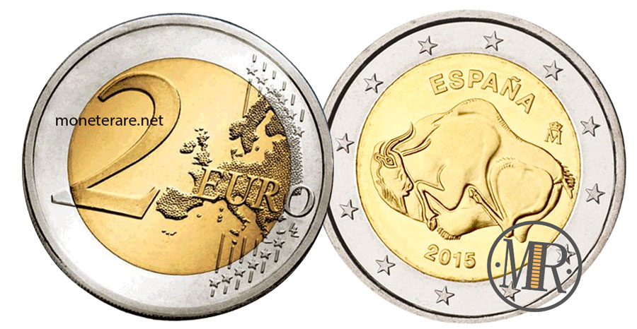 2 Euro Spagna 2015 Commemorativi Grotta di Altamira