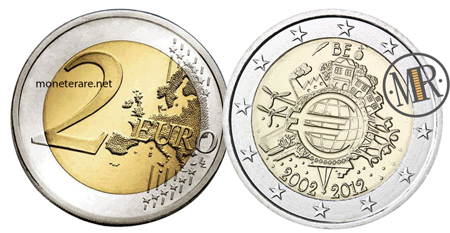 2 Euro Commemorativi Belgio 2012 EURO