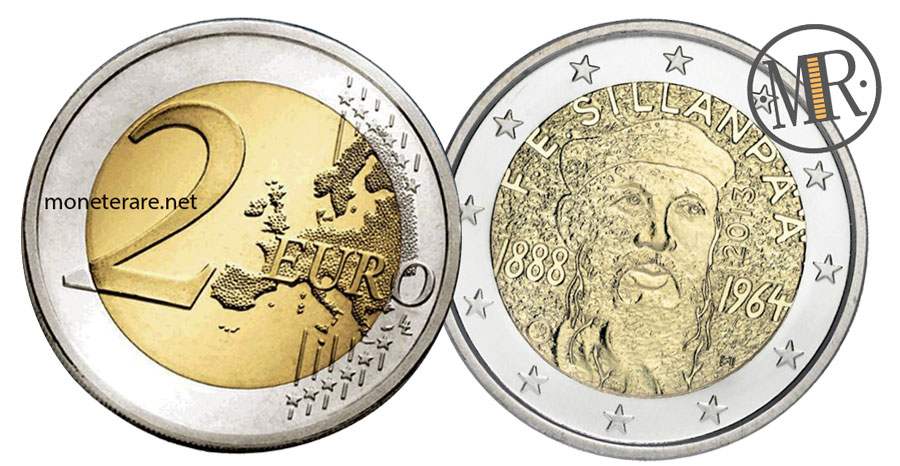 2 Euro Commemorativi Finlandia 2013 - Frans Eemil Sillanpää