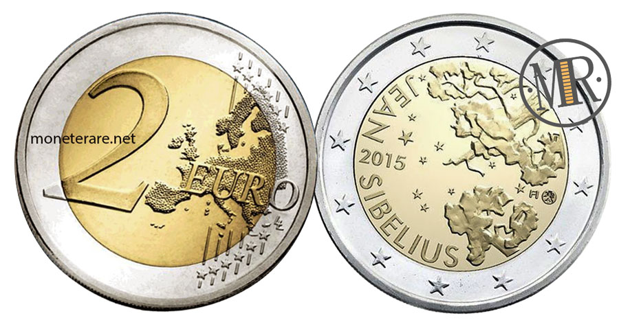 2 Euro Commemorativi Finlandia 2015 - Jean Sibelius