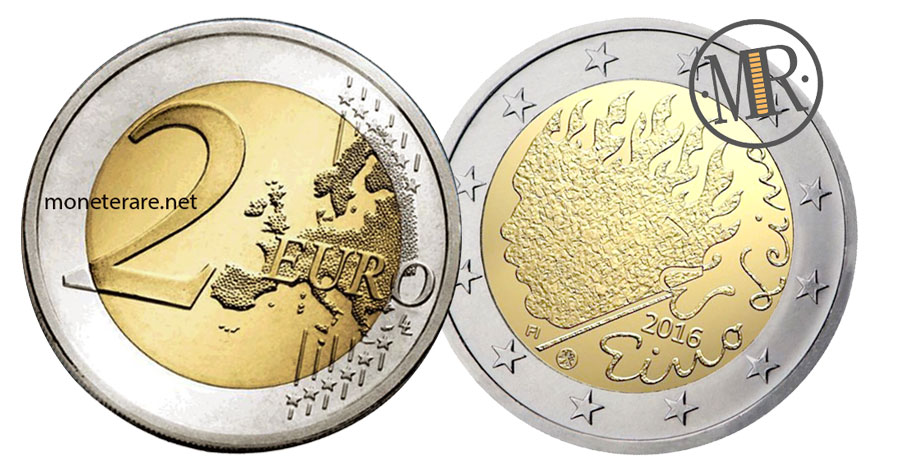 2 Euro Commemorativi Finlandia 2016 - Eino Leino