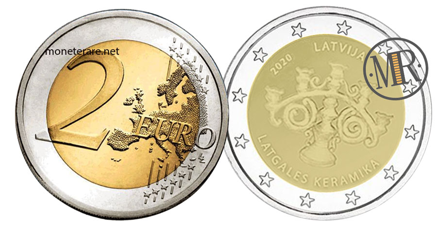 2 Euro Commemorativi Lettonia 2020 - Ceramica della Letgallia