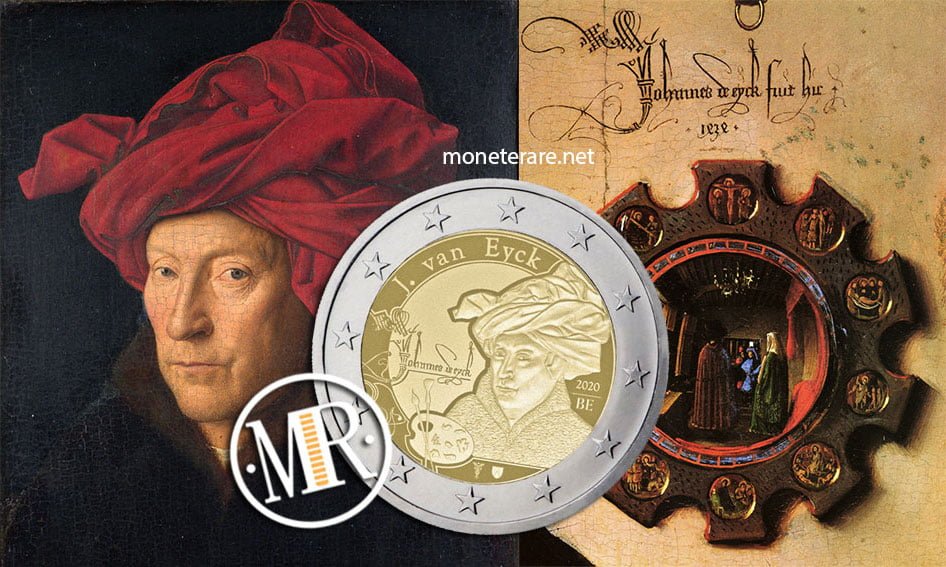 Jan van Eyck Ritratto di uomo con turbante rosso e specchio Coniugi Arnolfini