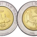 500 Lire Bimetalliche San Marino 1986 Uomo e Macchina