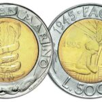 500 Lire San Marino Bimetalliche 1995 50 anni FAO