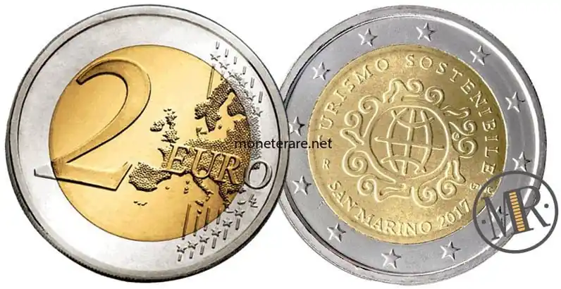 2 Euro San Marino 2017 Turismo Sostenibile