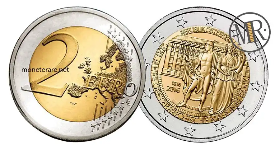 2 Euro Commemorativi Austria 2016 Banca Nazionale