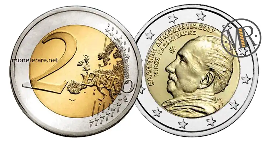 2 Euro Commemorativi Grecia 2017 Nikos Kazantzakis