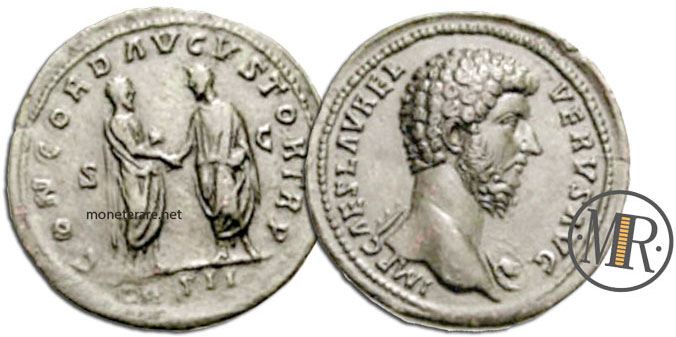 Sesterzio Marco Aurelio e Lucio Vero
