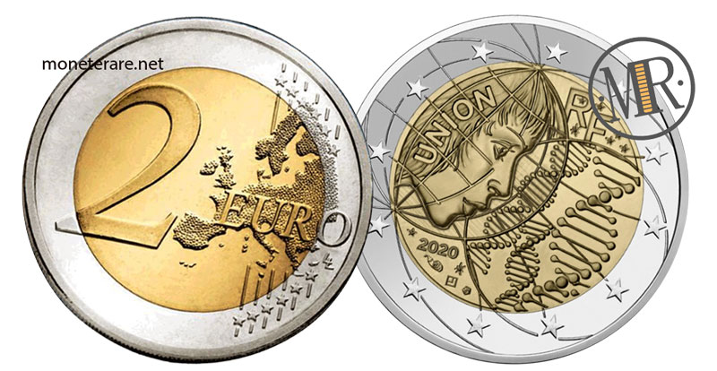 2 Euro Commemorativi Francia 2020 Ricerca medica pro Covid19