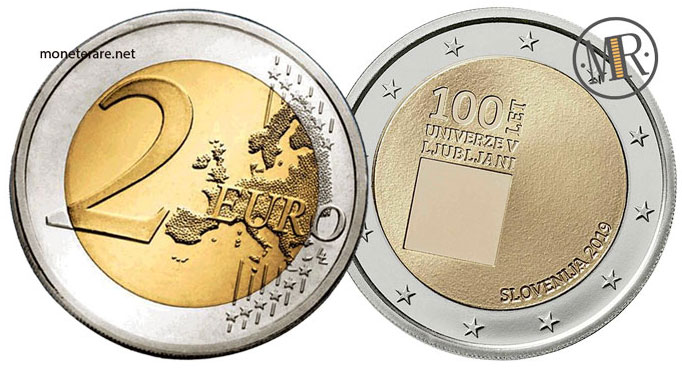 2 Euro Commemorativi Slovenia 2019 Università