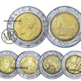 Italian 500 lire coin bimetallic