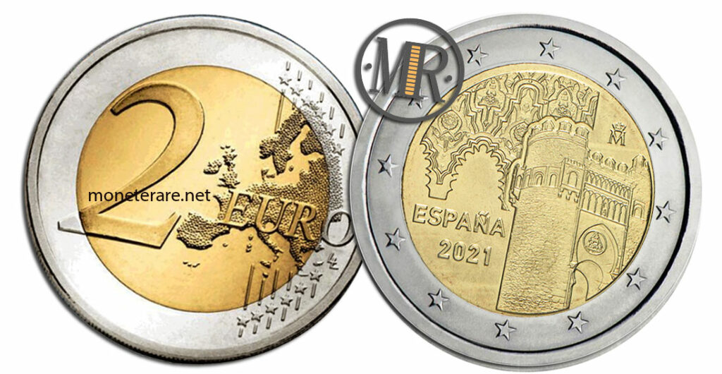 2 Euro Commemorativi Spagna 2021 Toledo