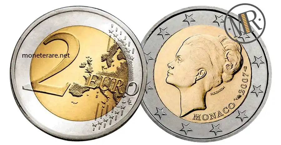 2 euro grace kelly 2007 monaco valore
