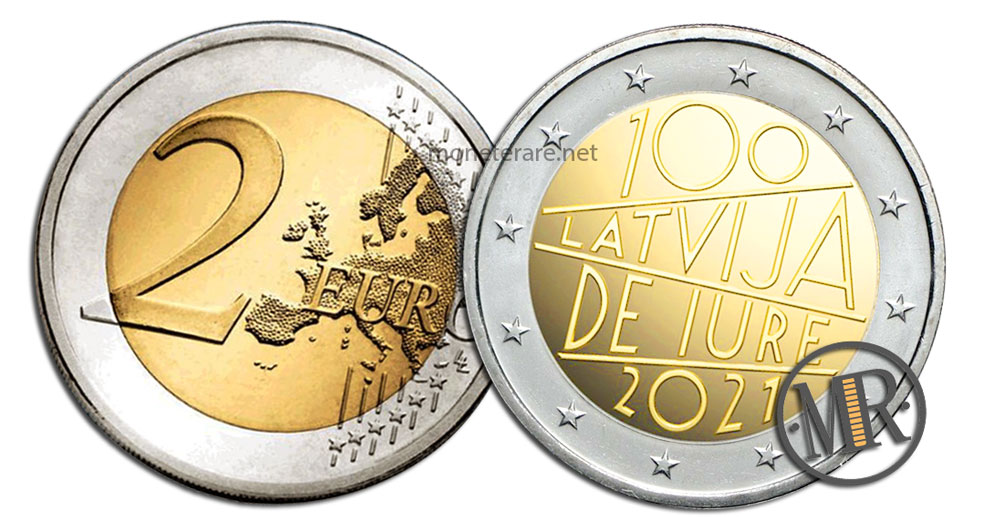2 Euro Commemorativi Lettonia 2021 DE JURE