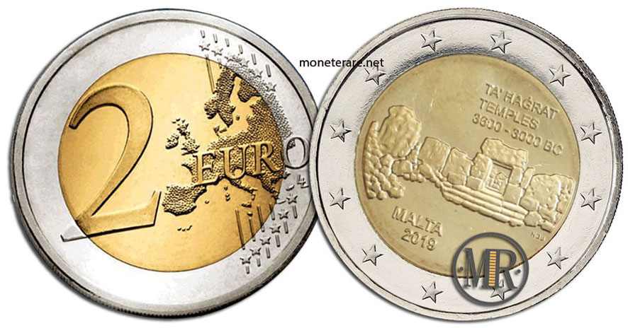 2 Euro Malta 2019 Templi di Ta Hagrat